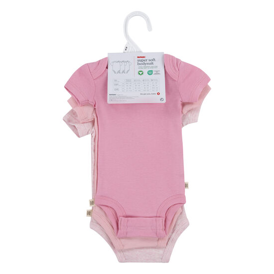 Pack de 3 Bodies Niña Coral 0-3